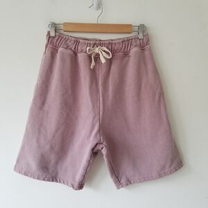 Standard Issue French Terry Cotton Sweat Shorts Light Pink Size Small